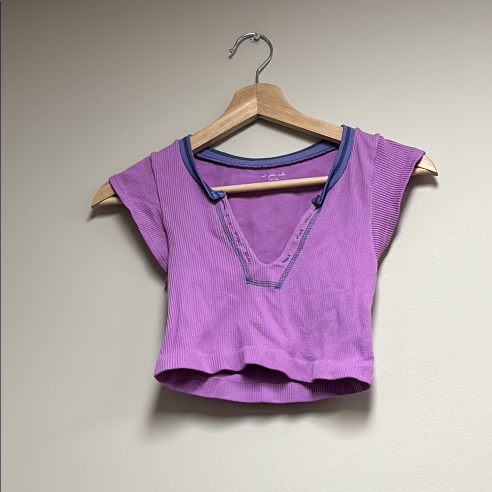 Urban Outfitters Purple Fitted Crop Top
